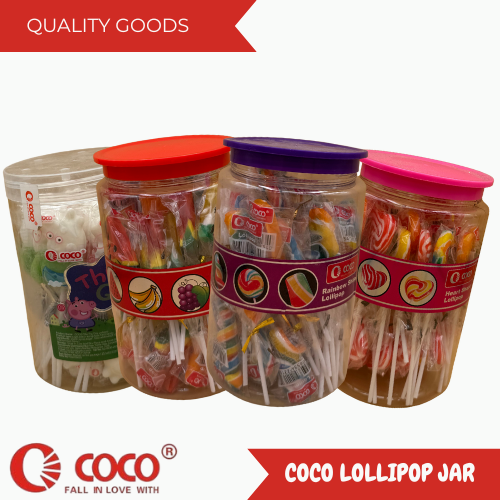 COCO Lollipop Jar – Assorted Flavors