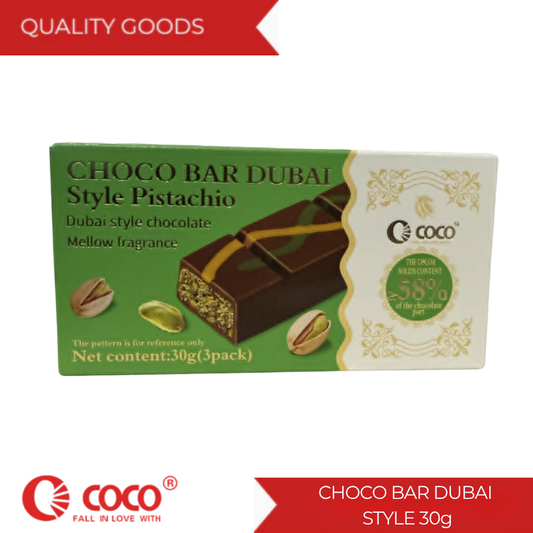COCO BAR DUBAI Style Pistachio 30g