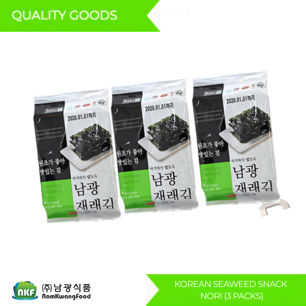 KOREAN SEAWEED SNACK NORI (3 PACKS)